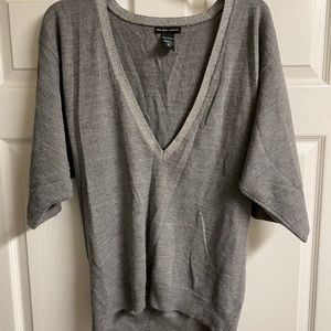 NY&Co Gray V-Neck Sweater